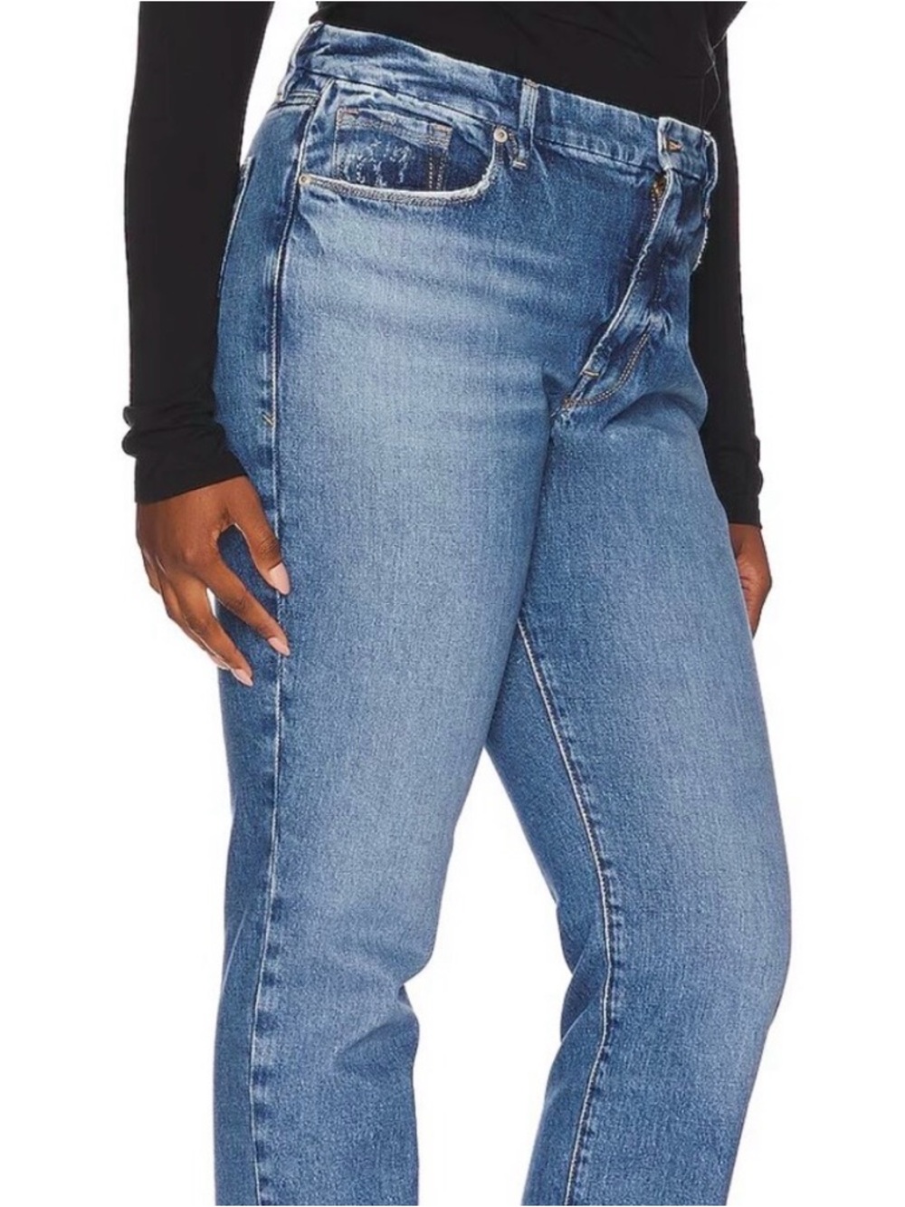 Good American Good Icon Natural Frey Hem size 10/30